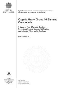 Organic Heavy Group 14 Element Compounds