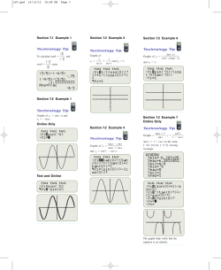 Section 7.1 Example 1 Section 7.2 Example 1 Section 7.2