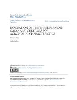 evaluation of the three plantain (musa aab