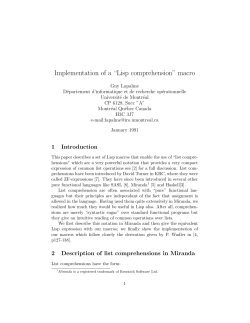 Implementation of a &ldquo;Lisp comprehension&rdquo; macro