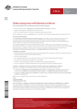 Make a lump sum withdrawal or rollover