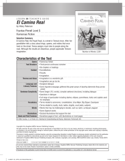 El Camino Real - Houghton Mifflin Harcourt