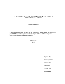 FAMILY NARRATIVES AND THE TRANSMISSION OF HERITAGE IN
