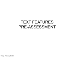 TEXT FEATURES PRE