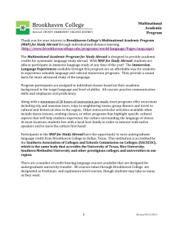 Multinational Academic Program Description