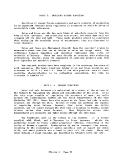 TOPIC 5. EXCRETORY SYSTEM FUNCTIONS Excretion of unused