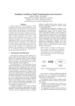 Handling Variability in Model Transformations and Generators
