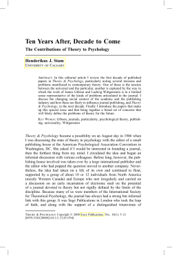 Ten Years After, Decade to Come