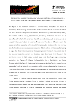 a study of the figure of the prominent woman in the sagas of