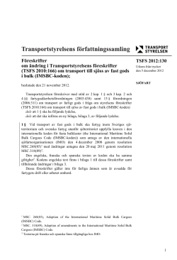 TSFS 2010:166 - Transportstyrelsen