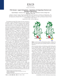 FHA Domain-Ligand Interactions: Importance of Integrating