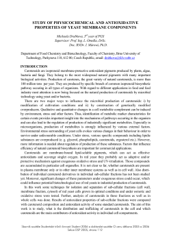 study of physicochemical and antioxidative properties of yeast