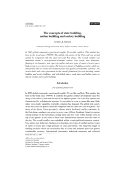 The concepts of state building, nation building and society building