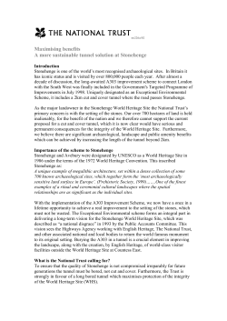 Maximising benefits A more sustainable tunnel solution at Stonehenge