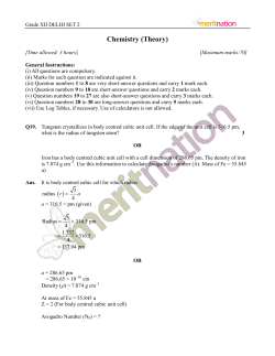 Chemistry (Theory) ( ) 3