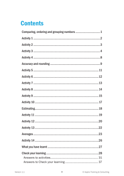 Comparing, estimating and rounding numbers