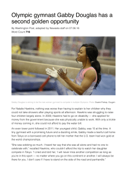 Olympic gymnast Gabby Douglas has a second golden opportunity