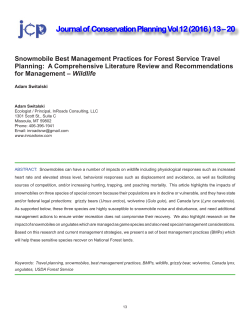 Snowmobile Best Management Practices for Forest Service Travel