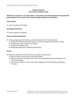 Reading Standards Poster Set - 3rd Grade