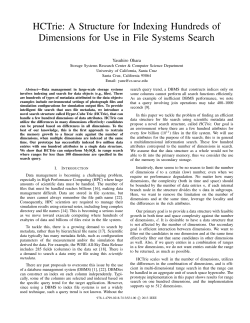 HCTrie: A Structure for Indexing Hundreds of Dimensions for Use in