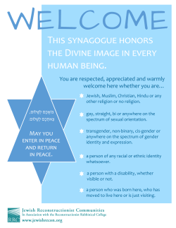 This synagogue honors the Divine image in every human being.