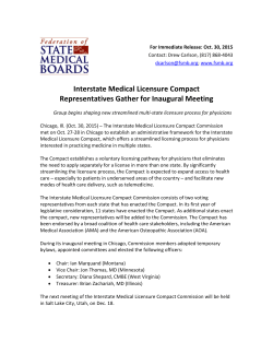 Interstate Medical Licensure Compact Representatives Gather for