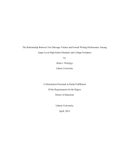 The Relationship Between Text Message Volume