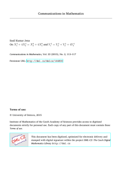 Communications in Mathematics - DML-CZ