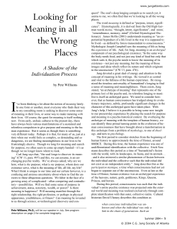 Looking for Meaning in all the Wrong Places