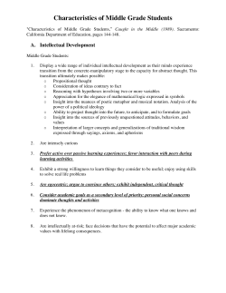 Characteristics of Middle Grade Students.pages