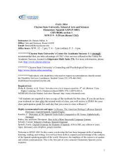 SUMMER I 2010 (First Summer Session)