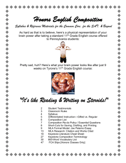 0 Honors Syllabus - Tyrone Area School District