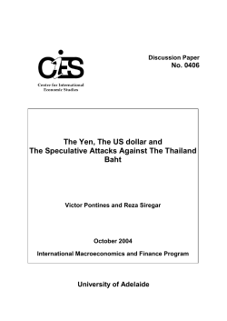 The Yen, The US dollar and The Speculative Attacks Against The