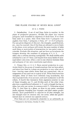 59 THE PLANE FIGURE OF SEVEN REAL LINES* 1