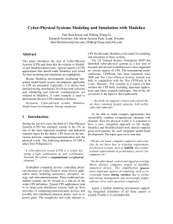 Cyber-Physical Systems Modeling and Simulation with Modelica