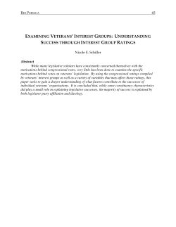 EXAMINING VETERANS` INTEREST GROUPS: UNDERSTANDING
