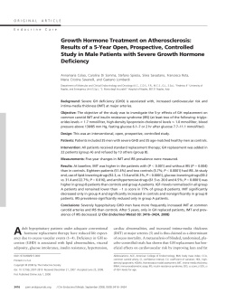 Growth Hormone Treatment on Atherosclerosis: Results of a 5