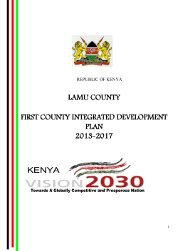 lamu county first county integrated development plan 2013