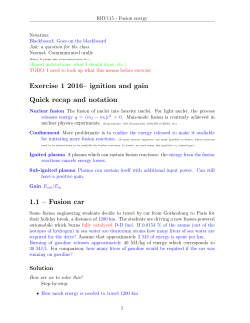 Exercise 1 2016&ndash; ignition and gain Quick recap and notation 1.1