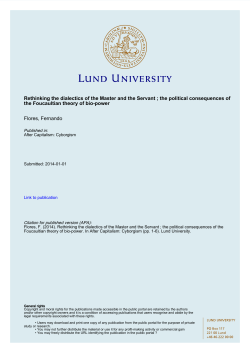 Rethinking the dialectics of the Master and the