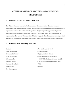 conservation of matter and chemical properties