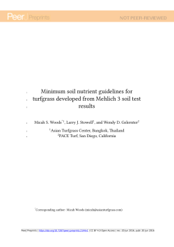 Minimum soil nutrient guidelines for turfgrass developed