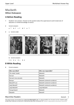 Macbeth - Hueber | Shop