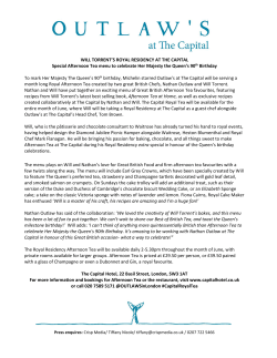 Will Torrent`s Royal Residency at The Capital