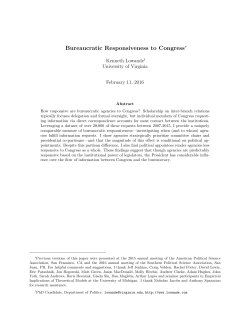 Bureaucratic Responsiveness to Congress