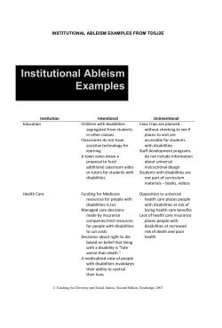 Institutional Ableism Examples