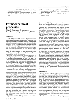 Physicochemical processes
