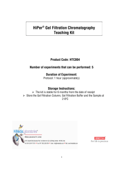 HiPer&reg; Gel Filtration Chromatography Teaching Kit