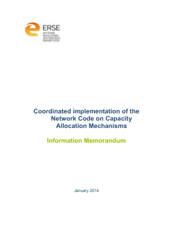 Coordinated implementation of the Network Code on Capacity