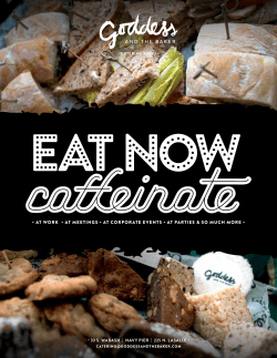 Catering Menu - Goddess and The Baker